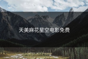 天美麻花星空电影免费