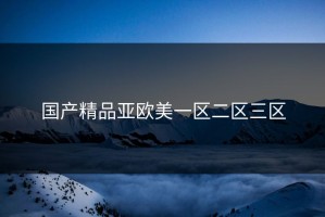 国产精品亚欧美一区二区三区