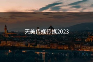 天美传媒传媒2023