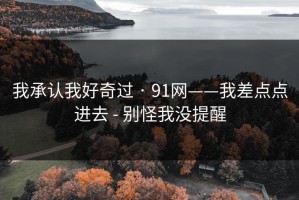 我承认我好奇过 · 91网——我差点点进去 - 别怪我没提醒